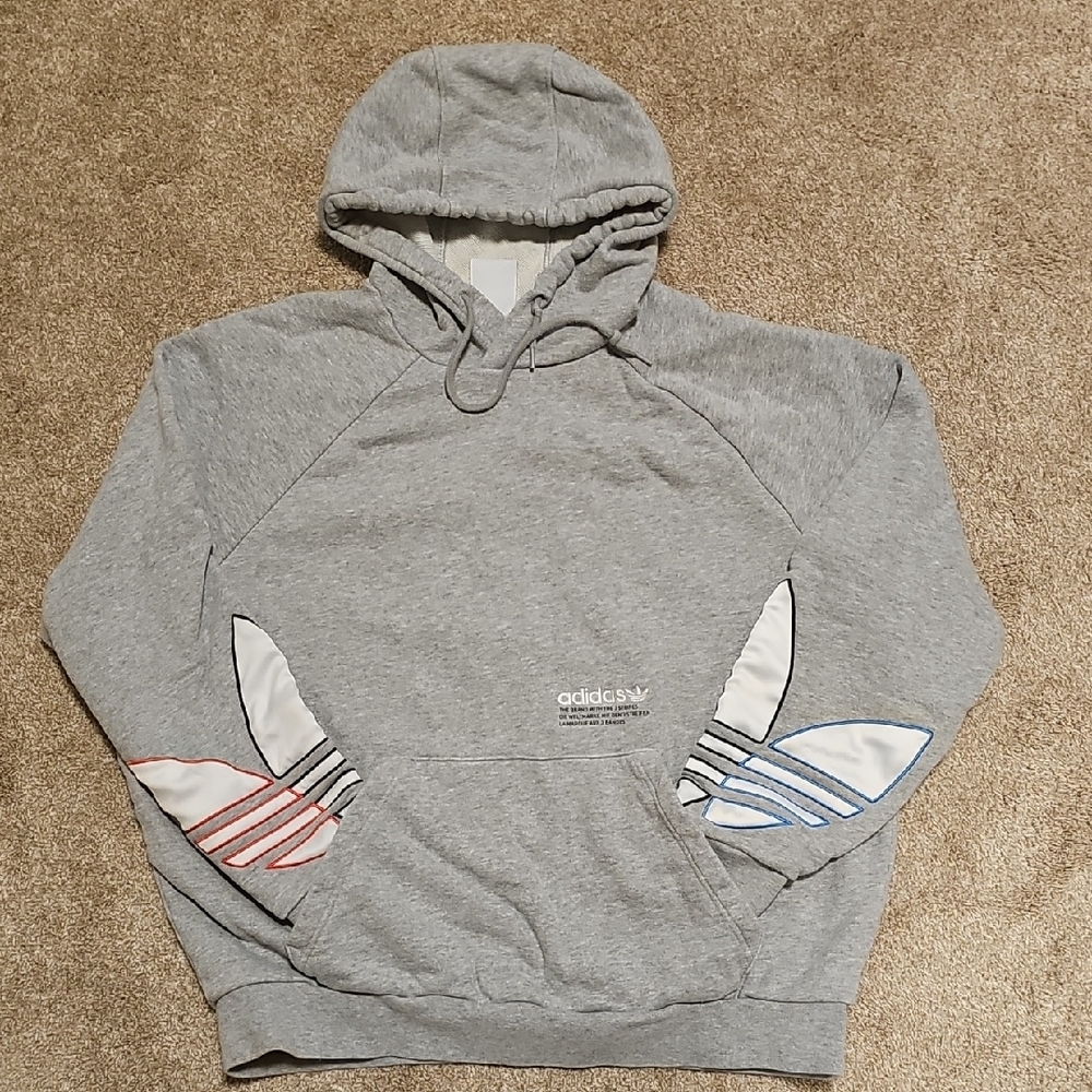 Adidas Gray Sweatshirt Hoodie with Classic Design
